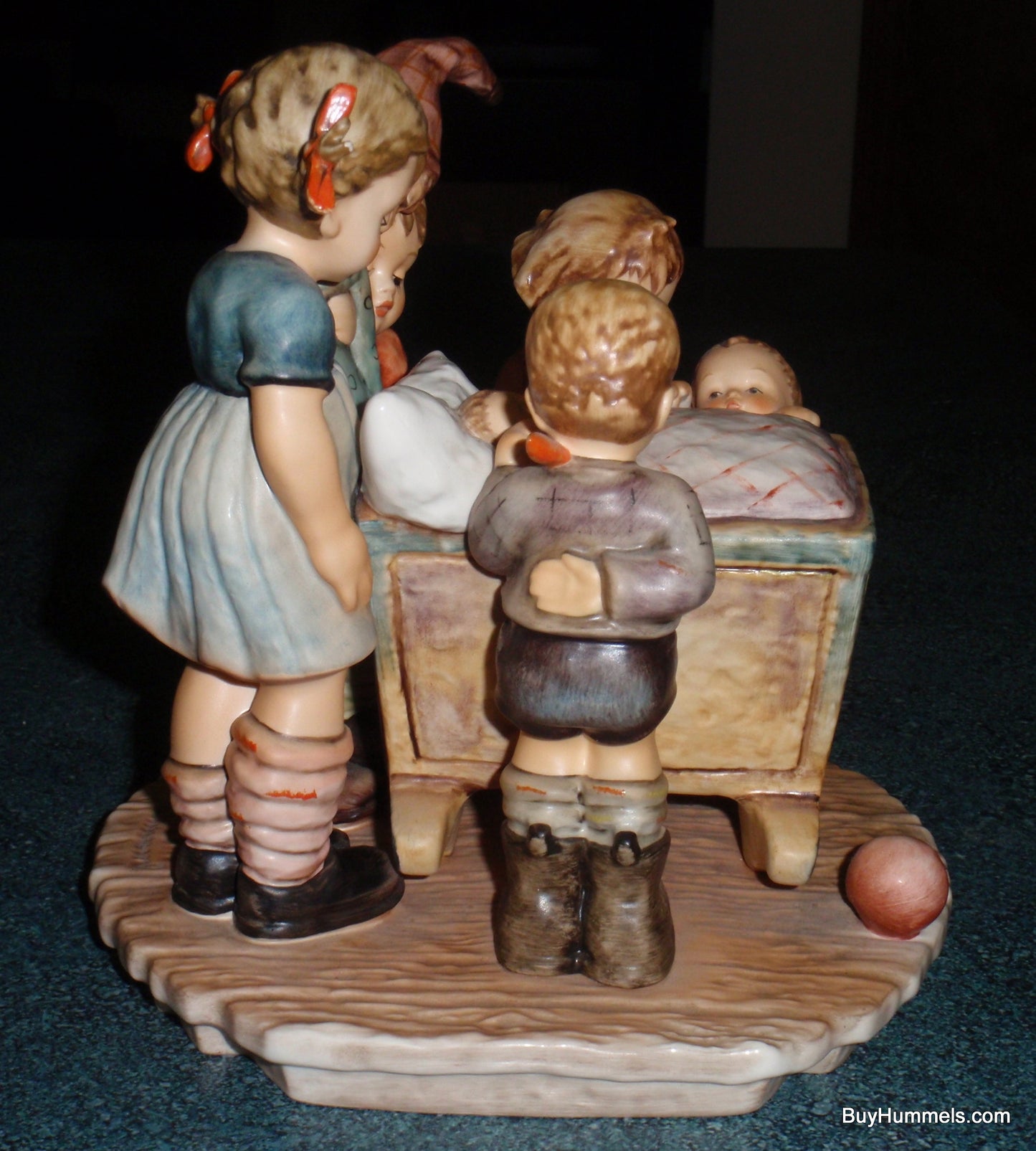 "Rock-A-Bye" Goebel Hummel Figurine #574 TMK7 Century Collection - Children Around The New Baby!