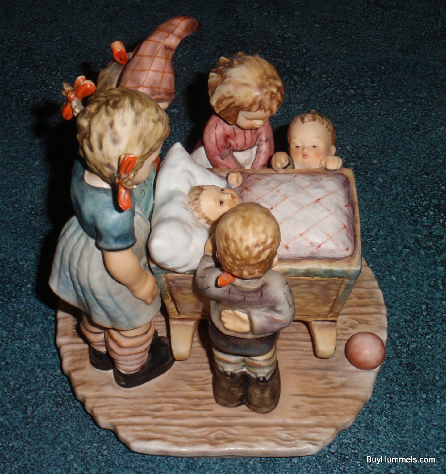 "Rock-A-Bye" Goebel Hummel Figurine #574 TMK7 Century Collection - Children Around The New Baby!