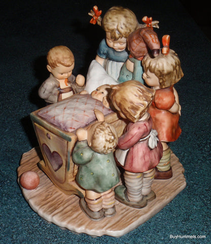 "Rock-A-Bye" Goebel Hummel Figurine #574 TMK7 Century Collection - Children Around The New Baby!