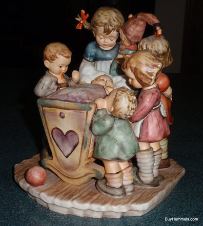 "Rock-A-Bye" Goebel Hummel Figurine #574 TMK7 Century Collection - Children Around The New Baby!