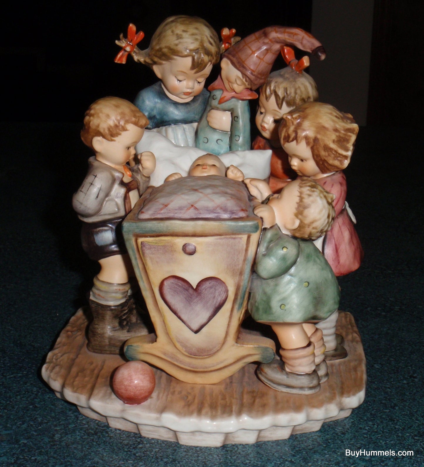 "Rock-A-Bye" Goebel Hummel Figurine #574 TMK7 Century Collection - Children Around The New Baby!