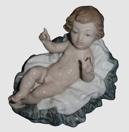 Lladro Baby Jesus Figurine 01388 Niño Nacimiento Salvador Furió Nativity Scene Vintage Spain Porcelain