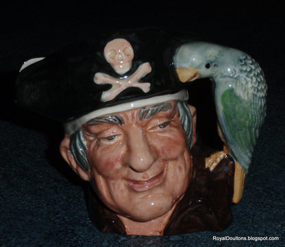 Long John Silver Royal Doulton Toby Jug D6386 Treasure Island Pirate Gift!