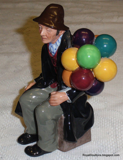 "The Balloon Man" HN1954 Royal Doulton Collectible Figurine - Old Man With Colorful Balloons - GIFT!