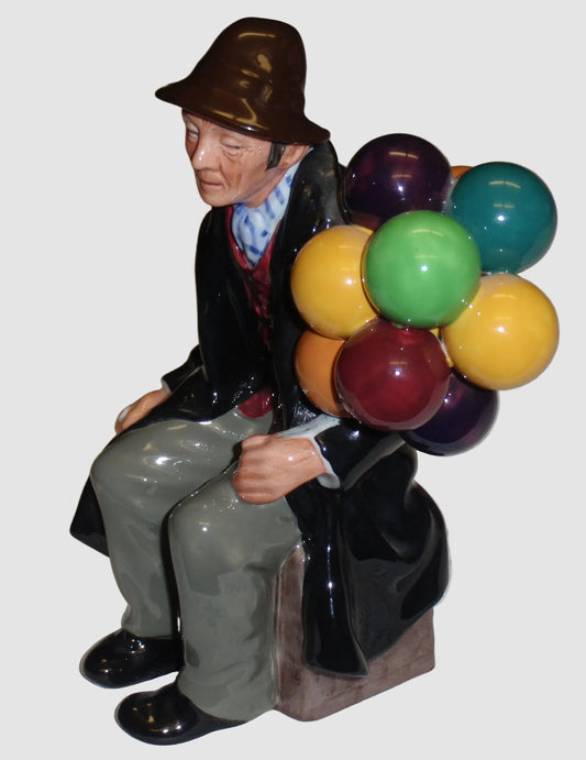 "The Balloon Man" HN1954 Royal Doulton Collectible Figurine - Old Man With Colorful Balloons - GIFT!