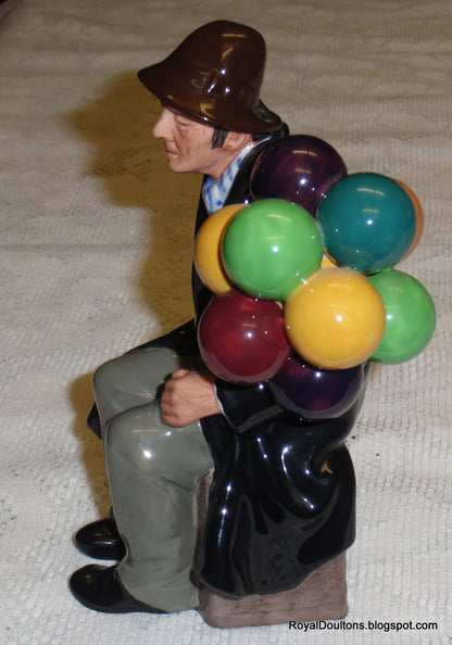 "The Balloon Man" HN1954 Royal Doulton Collectible Figurine - Old Man With Colorful Balloons - GIFT!