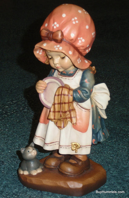"Helping Mother" ARTIST PROOF Anri GOLD LEAF Sarah Kay Wood Figurine With Original Display Case!