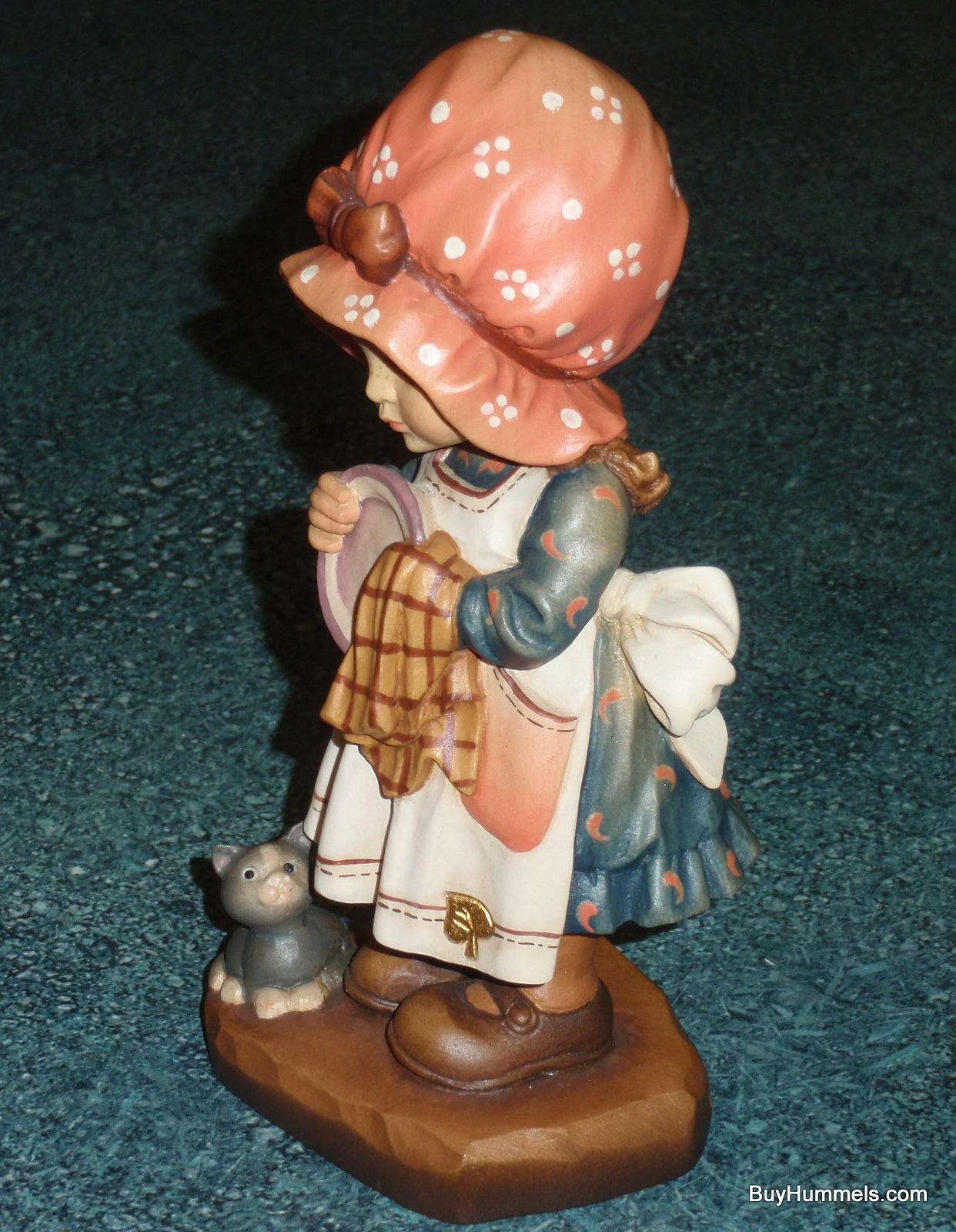"Helping Mother" ARTIST PROOF Anri GOLD LEAF Sarah Kay Wood Figurine With Original Display Case!