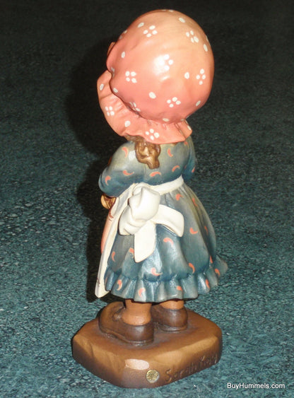 "Helping Mother" ARTIST PROOF Anri GOLD LEAF Sarah Kay Wood Figurine With Original Display Case!