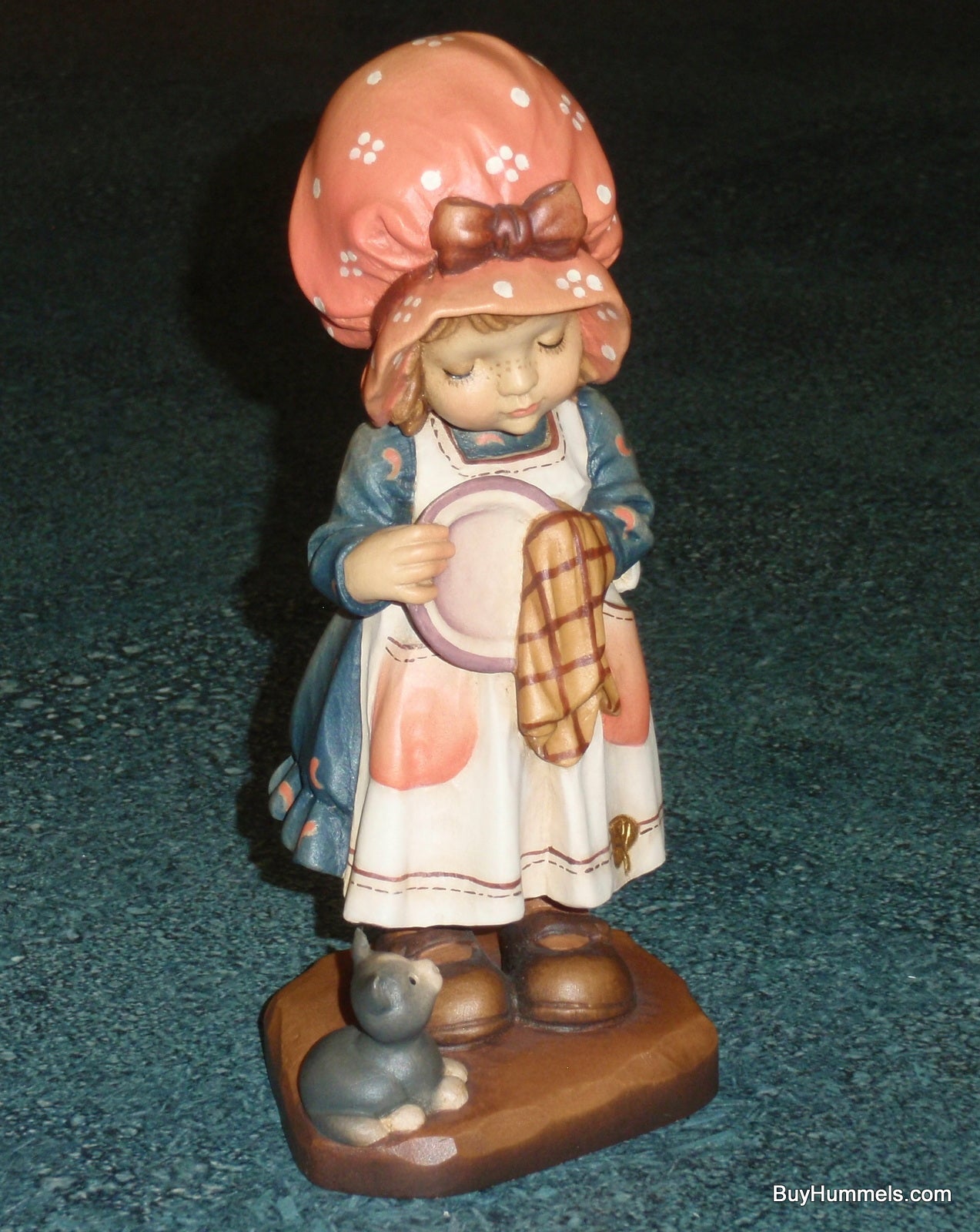 "Helping Mother" ARTIST PROOF Anri GOLD LEAF Sarah Kay Wood Figurine With Original Display Case!