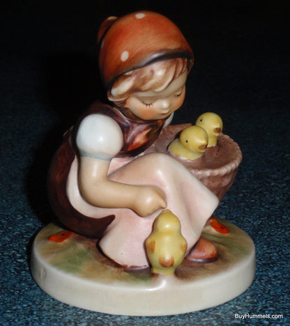 "Chick Girl" Goebel Hummel Figurine #57/0 - Little Girl Feeding Baby Peeps!