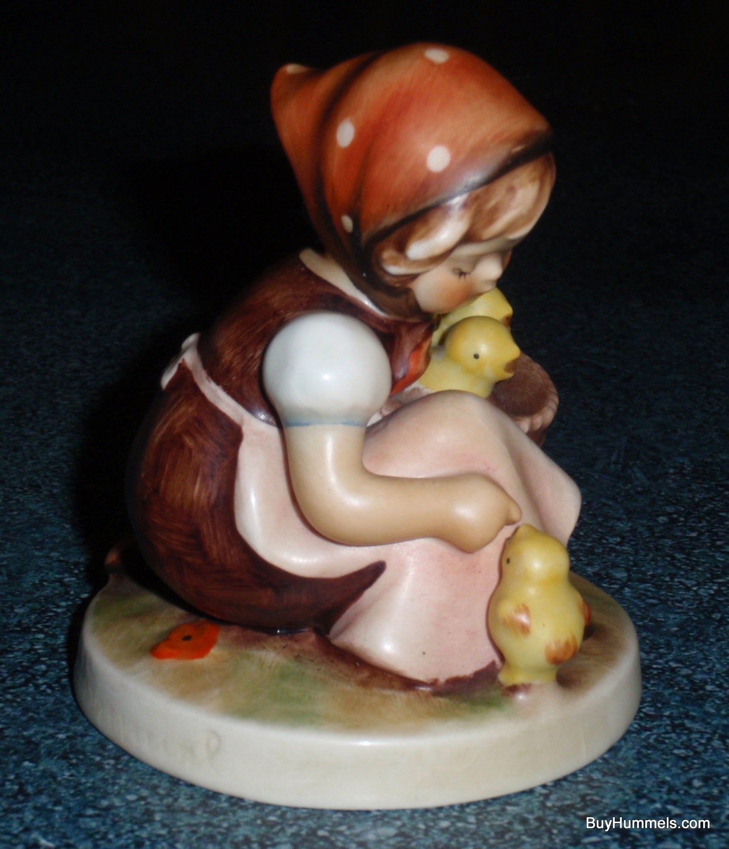 "Chick Girl" Goebel Hummel Figurine #57/0 - Little Girl Feeding Baby Peeps!