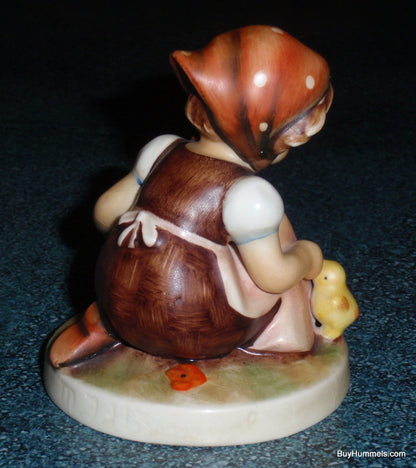 "Chick Girl" Goebel Hummel Figurine #57/0 - Little Girl Feeding Baby Peeps!