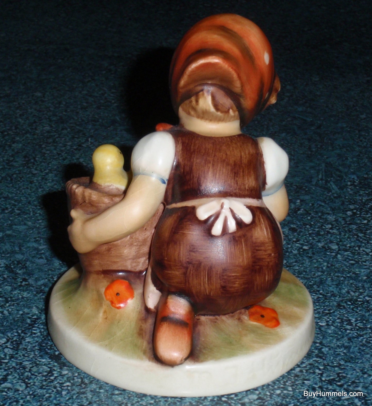 "Chick Girl" Goebel Hummel Figurine #57/0 - Little Girl Feeding Baby Peeps!