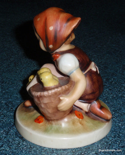 "Chick Girl" Goebel Hummel Figurine #57/0 - Little Girl Feeding Baby Peeps!