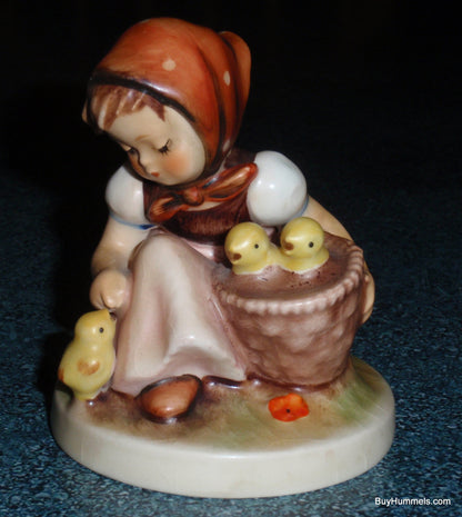 "Chick Girl" Goebel Hummel Figurine #57/0 - Little Girl Feeding Baby Peeps!