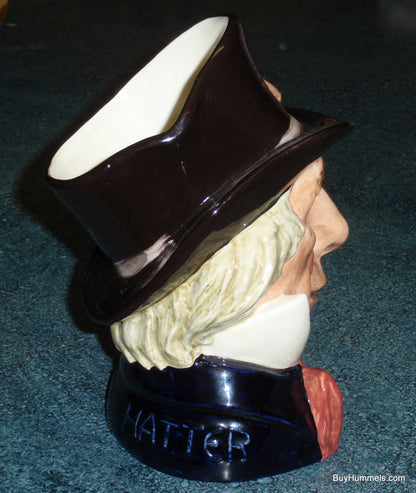 LARGE "Mad Hatter" Royal Doulton Character Toby Jug D6598 Alice In Wonderland