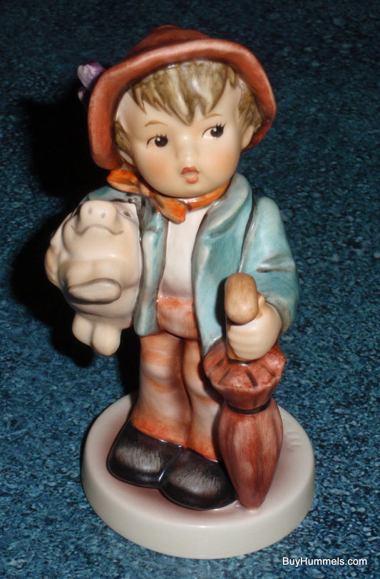 Lucky Boy LIMITED EDITION 60th Anniversary Goebel Hummel Figurine #335/0 - Little Boy With Piglet!