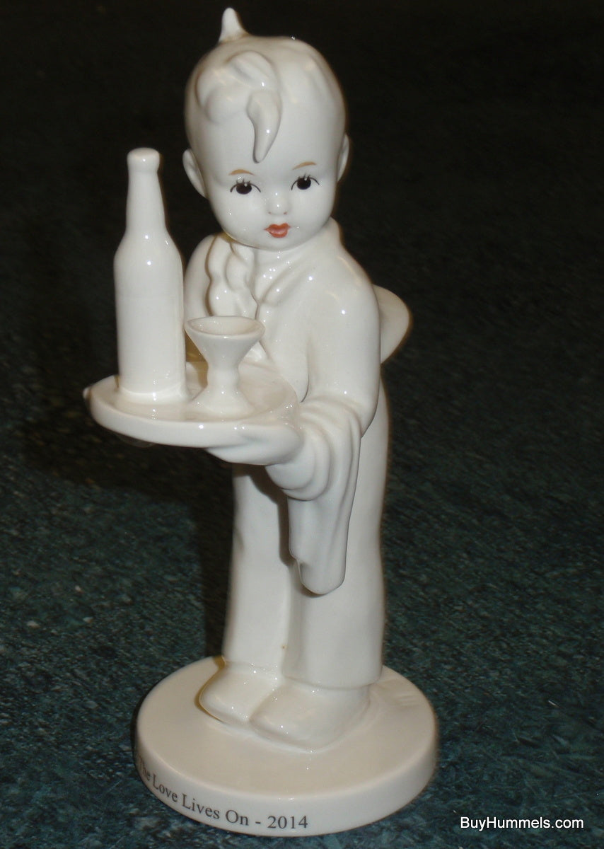 "Waiter" Goebel Hummel Figurine #154/0 - Rare White Club Exclusive (2014)