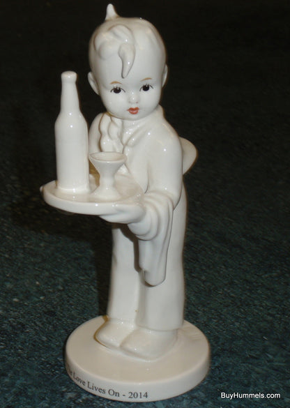 "Waiter" Goebel Hummel Figurine #154/0 - Rare White Club Exclusive (2014)