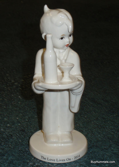 "Waiter" Goebel Hummel Figurine #154/0 - Rare White Club Exclusive (2014)