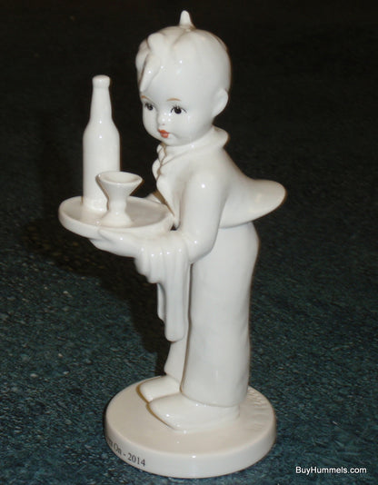 "Waiter" Goebel Hummel Figurine #154/0 - Rare White Club Exclusive (2014)
