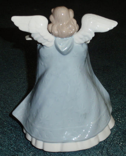 "Christmas Tree Topper" Lladro Figurine #5875 - Angel Singing with Scroll