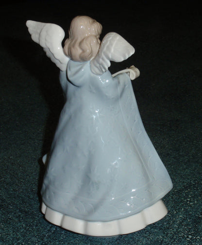 "Christmas Tree Topper" Lladro Figurine #5875 - Angel Singing with Scroll