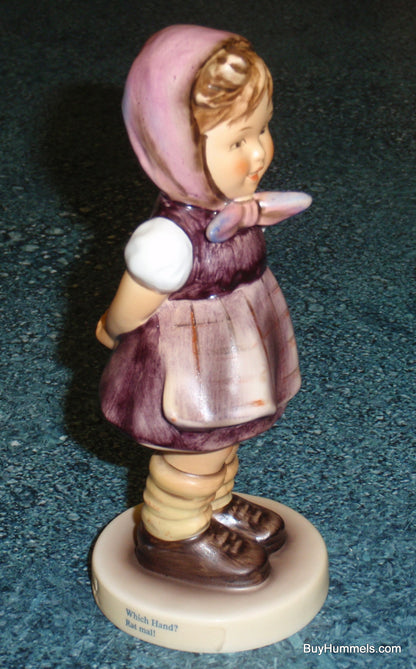 "Which Hand" Goebel Hummel Figurine #258 - Little Girl In Purple Dress!