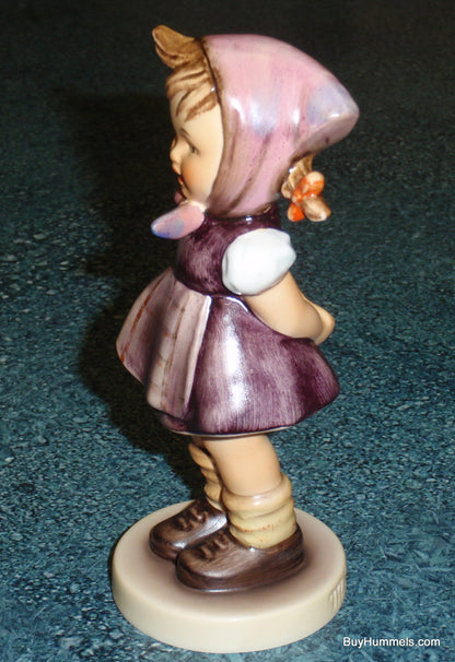 "Which Hand" Goebel Hummel Figurine #258 - Little Girl In Purple Dress!