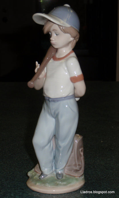 "Can I Play" Lladro Baseball Boy Figurine #7160