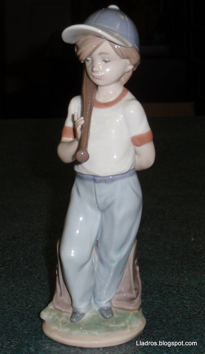 "Can I Play" Lladro Baseball Boy Figurine #7160