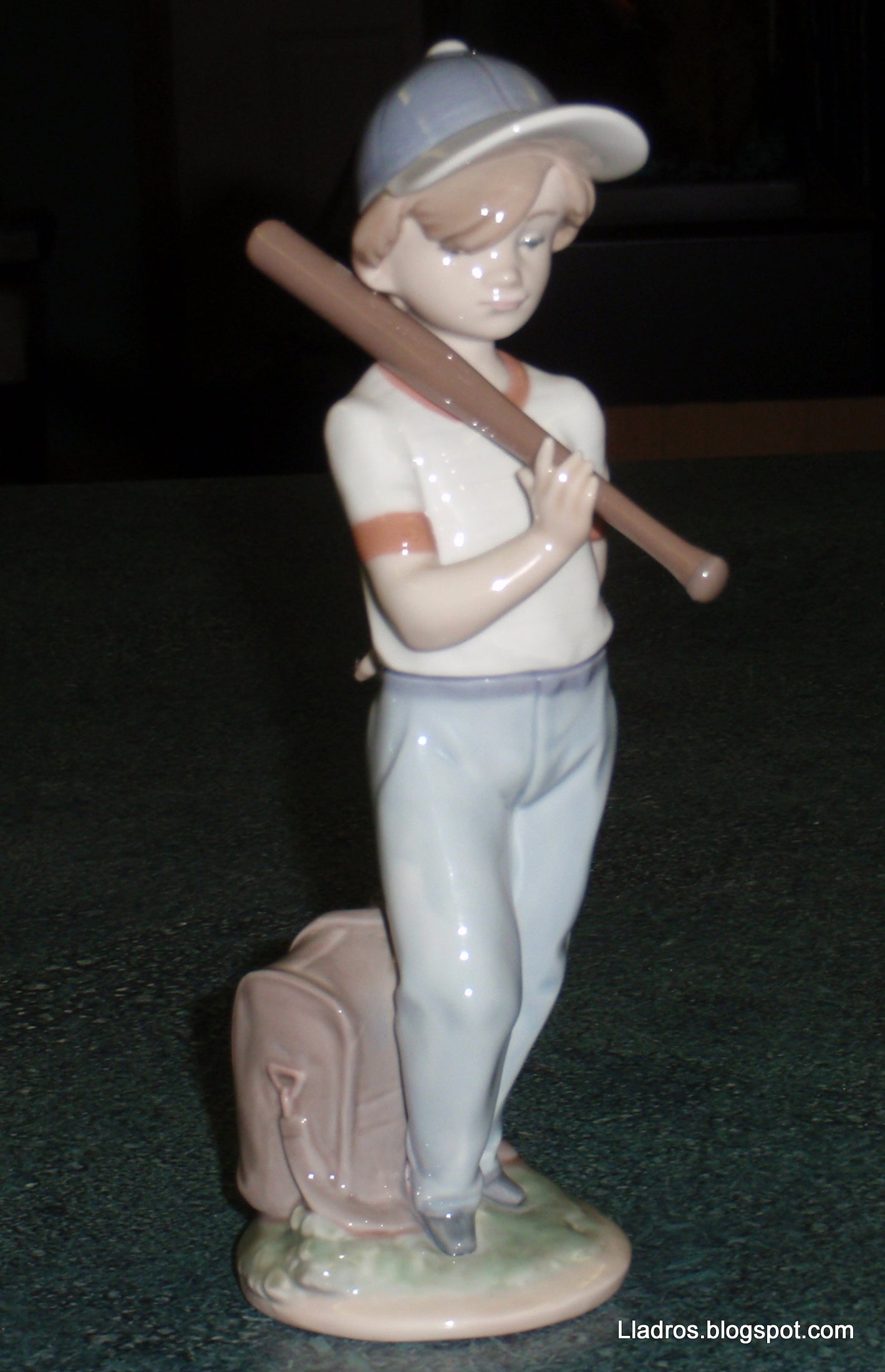 "Can I Play" Lladro Baseball Boy Figurine #7160