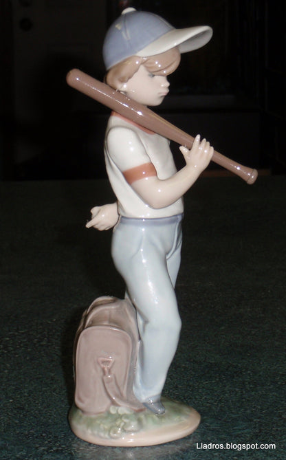 "Can I Play" Lladro Baseball Boy Figurine #7160