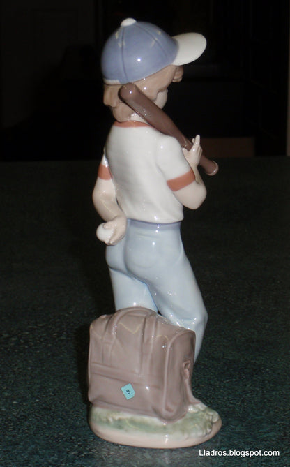 "Can I Play" Lladro Baseball Boy Figurine #7160