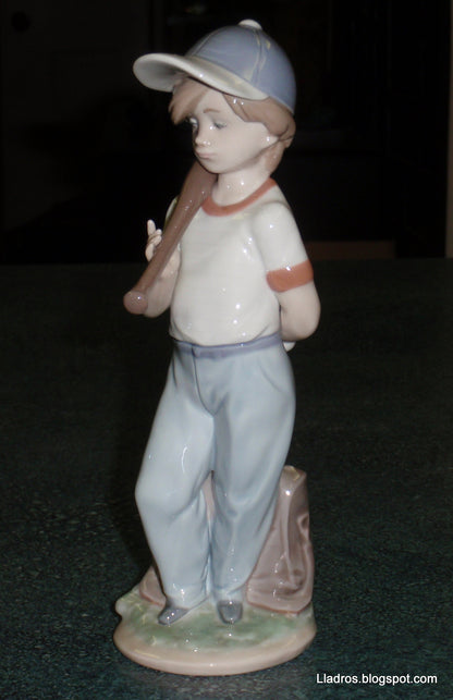 "Can I Play" Lladro Baseball Boy Figurine #7160