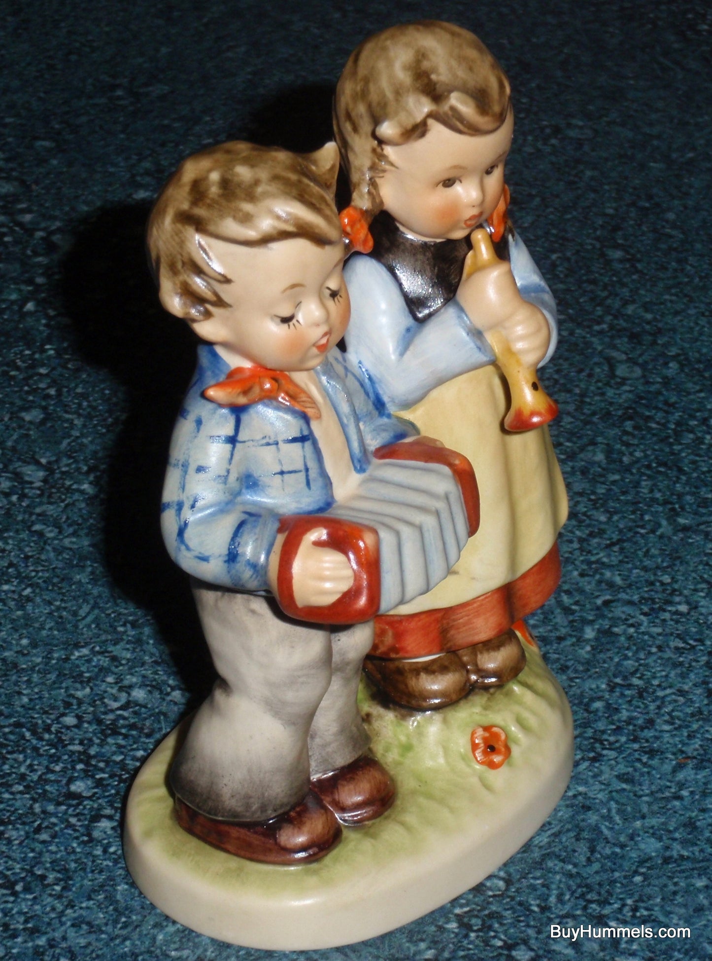"Birthday Serenade" Goebel HUMMEL Figurine #218 2/0 - Little Girl And Boy Playing Us A Song - Cute Birthday Gift!