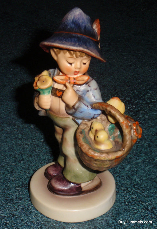 "Easter Greetings" Goebel Hummel Figurine #378 - Little Boy With Peeps!