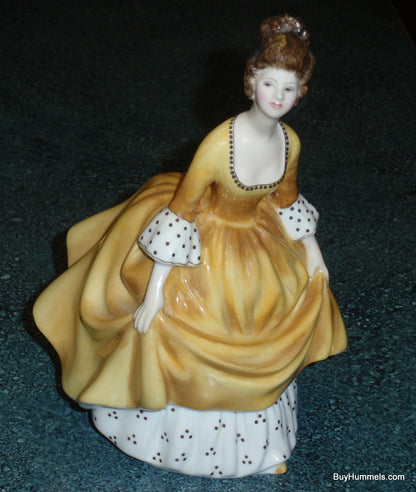 Royal Doulton "Coralie" Figurine Yellow Dress Polka Dots HN2307 Collectible Gift!