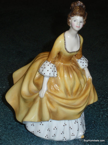 Royal Doulton "Coralie" Figurine Yellow Dress Polka Dots HN2307 Collectible Gift!