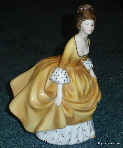 Royal Doulton "Coralie" Figurine Yellow Dress Polka Dots HN2307 Collectible Gift!