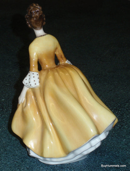 Royal Doulton "Coralie" Figurine Yellow Dress Polka Dots HN2307 Collectible Gift!