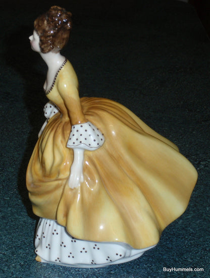 Royal Doulton "Coralie" Figurine Yellow Dress Polka Dots HN2307 Collectible Gift!