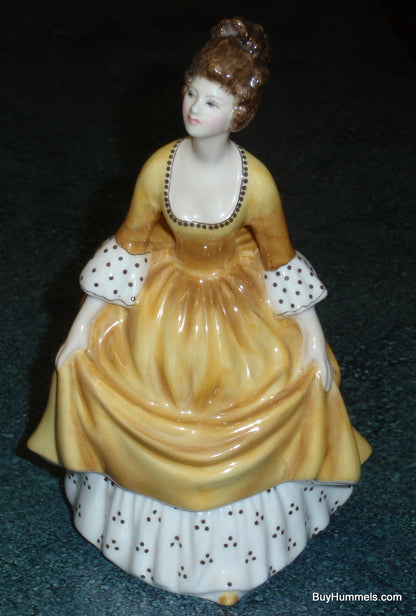 Royal Doulton "Coralie" Figurine Yellow Dress Polka Dots HN2307 Collectible Gift!