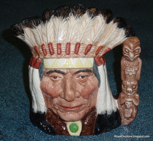 "North American Indian" D6611 Royal Doulton Character Toby Jug From England