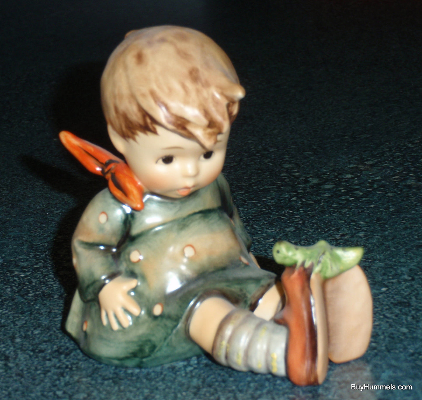 "Friend Or Foe?" Goebel Hummel Figurine #461 - Boy With Grasshopper On His Shoe!