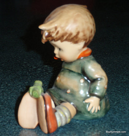 "Friend Or Foe?" Goebel Hummel Figurine #461 - Boy With Grasshopper On His Shoe!