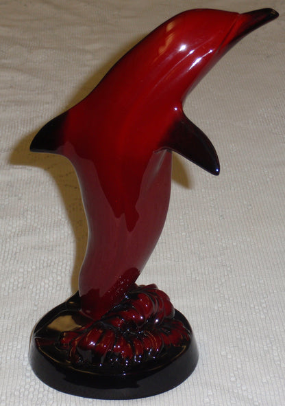 Royal Doulton Flambe Dolphin Collectible Figurine Entitled "The Leap"