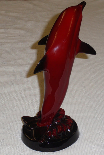 Royal Doulton Flambe Dolphin Collectible Figurine Entitled "The Leap"