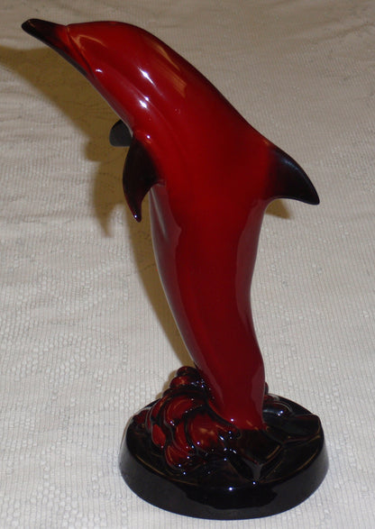 Royal Doulton Flambe Dolphin Collectible Figurine Entitled "The Leap"